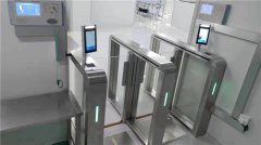 車間防靜電人臉識別速通門安裝完畢